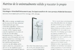 Nutrirse de lo universalmente válido y rescatar lo propio