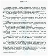 Octavio Paz.