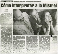 Daisy Bannett, bailarina, dice que le copiaron coreografías, "Cómo interpretar a la Mistral".