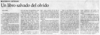 Un libro salvado del olvido