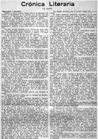 Crónica literaria