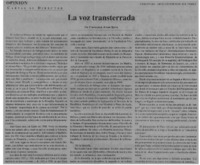 La voz transterrada