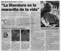 La literatura es la maravilla de la vida"
