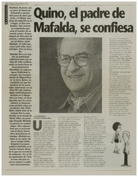 Quino, el padre de Mafalda, se confiesa