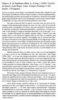 Escritos enhonora Jean Piaget