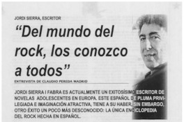 Del mundo del rock, los conozco a todos