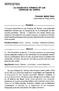 La dialéctica cósmica en Las crónicas de Narnia