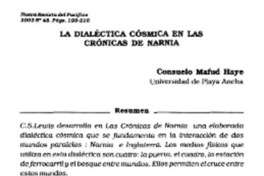 La dialéctica cósmica en Las crónicas de Narnia