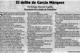 El delito de García Márquez