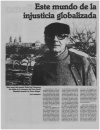 Este mundo de la injusticia globalizada