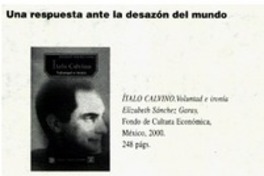 Una respuesta ante la desazón del mundo