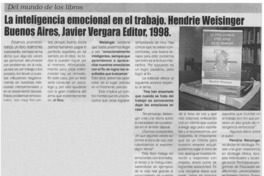 La Inteligencia emocional en el trabajo.