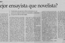¿Mejor ensayista que novelista?