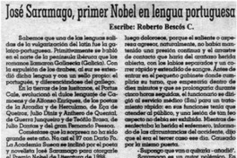 José Saramago, el primer Nobel de la lengua portuguesa