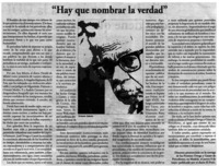 Hay que nombrar la verdad".