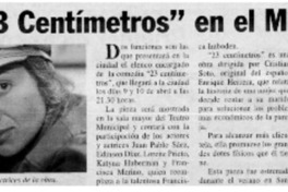 Obra "23 centímetros" en el Municipal.
