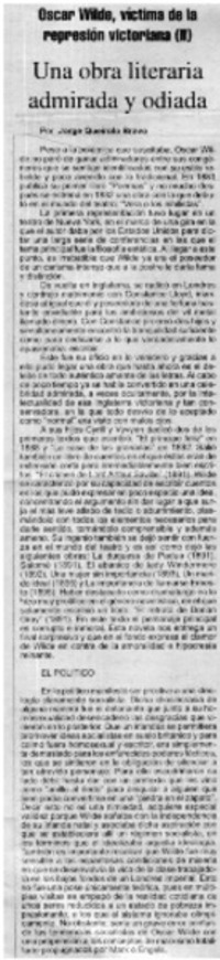 Una obra literaria admirada y odiada