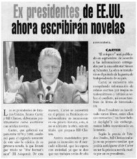Ex presidentes de EE.UU ahora escribirán novelas.