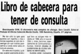 Libro de cabecera para tener de consulta.