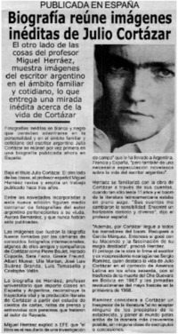 Biografía reúne imágenes inéditas de Julio Cortázar.