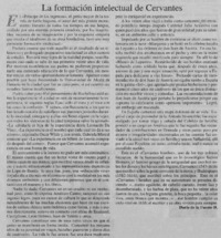 La formación intelectual de Cervantes