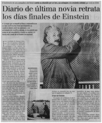 Diario de última novia retrata los días finales de Einstein