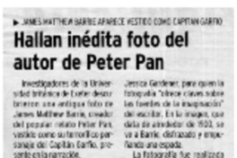 Hallan inédita foto del autor de Peter Pan.