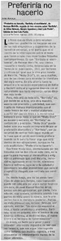 Preferiría no hacerlo