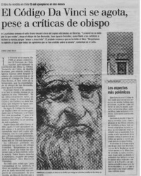 El Código Da Vinci se agota, pese a críticas de obispo
