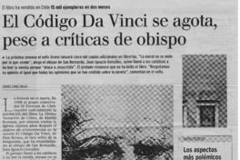 El Código Da Vinci se agota, pese a críticas de obispo