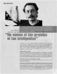 No somos ni tan grandes ni tan inteligentes"