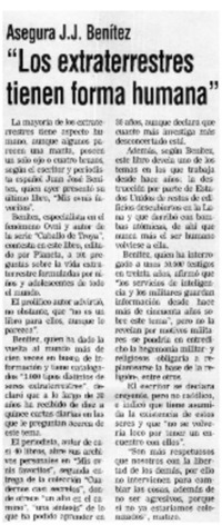 Los Extraterrestres tienen forma humana".