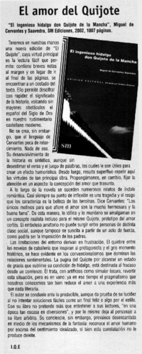 El Amor del Quijote