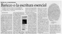 Baricco o la escritura esencial