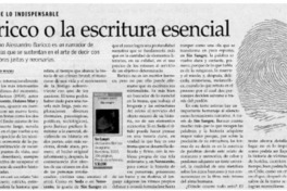 Baricco o la escritura esencial