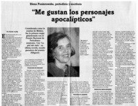 Me gustan los personajes apocalípticos"