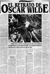 El Retrato de Oscar Wilde.