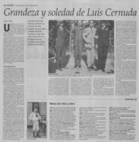 Grandeza y soledad de Luis Cernuda