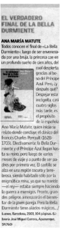 El Verdadero final de la bella durmiente.
