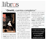 "Onetti, cuentos completos"