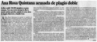 Ana Rosa Quintana acusada de plagio doble