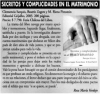 Secretos y complicidades en el matrimonio