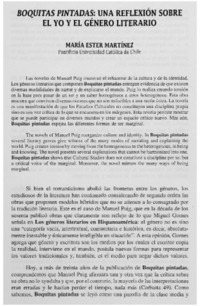 Boquitas pintadas, una reflexión sobre el yo y el género literario