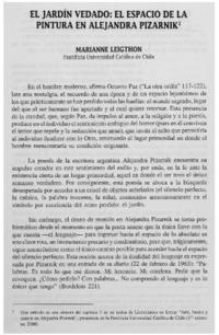 El jardín vedado, el espacio de la pintura en Alejandra Pizarnik