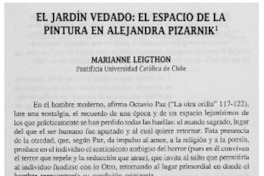 El jardín vedado, el espacio de la pintura en Alejandra Pizarnik