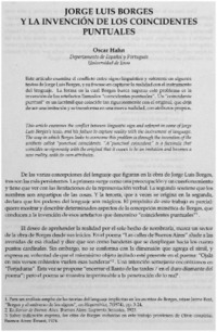 Jorge Luis Borges y la invención de los coincidentes puntuales