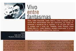 Vivo entre fantasmas.