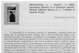 Aprendizaje reflexivo en la educación superior