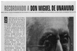 Recordando a don Miguel de Unamuno.
