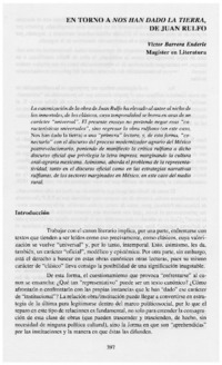 En torno a nos han dado la tierra, de Juan Rulfo